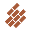 Cluster of rectangular clay bricks arranged in a pattern.