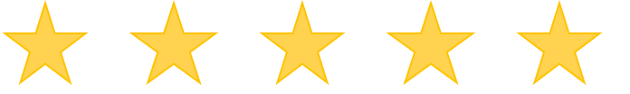 Five gold stars in a row.