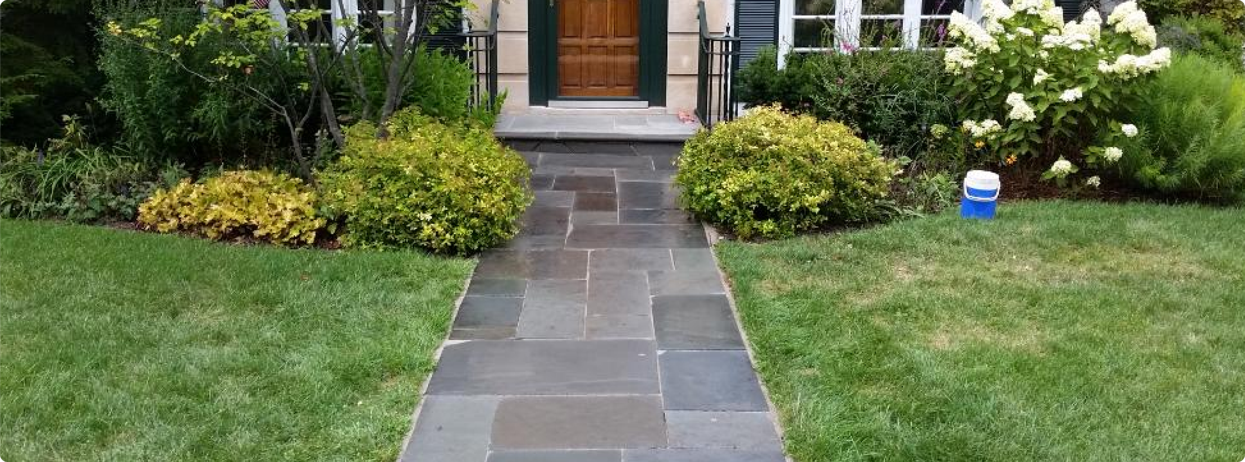 Front entrance brick paver walkway