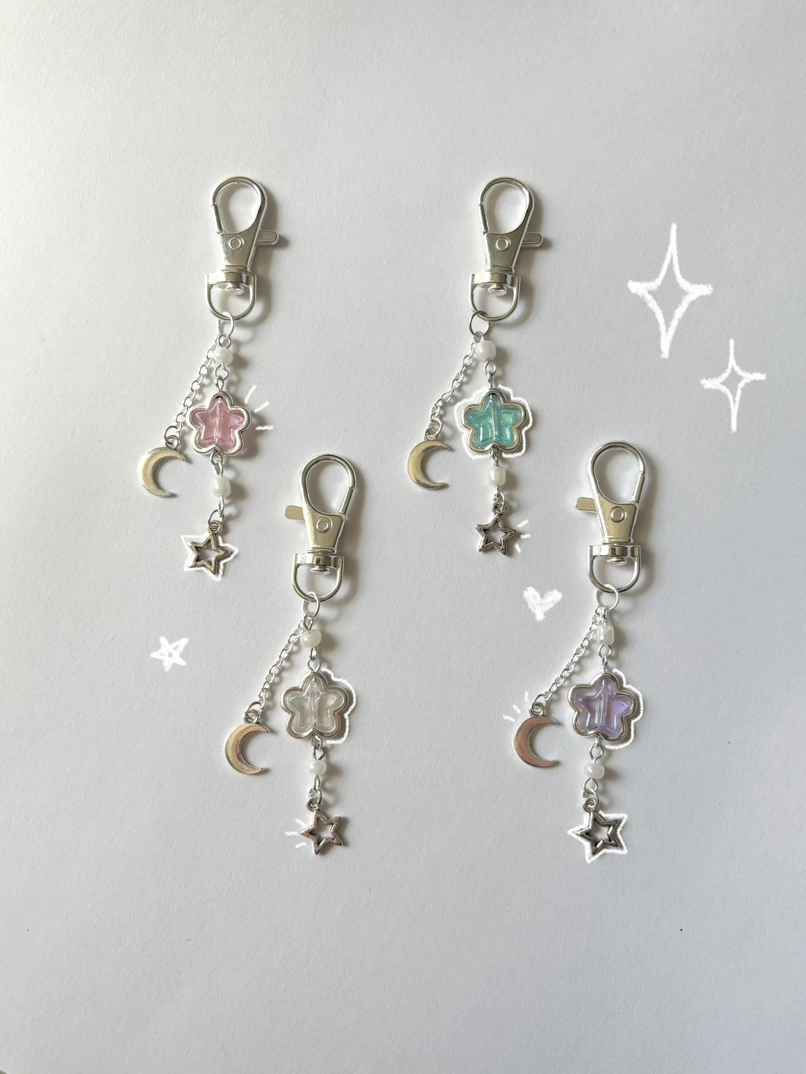 moon and star keyrings