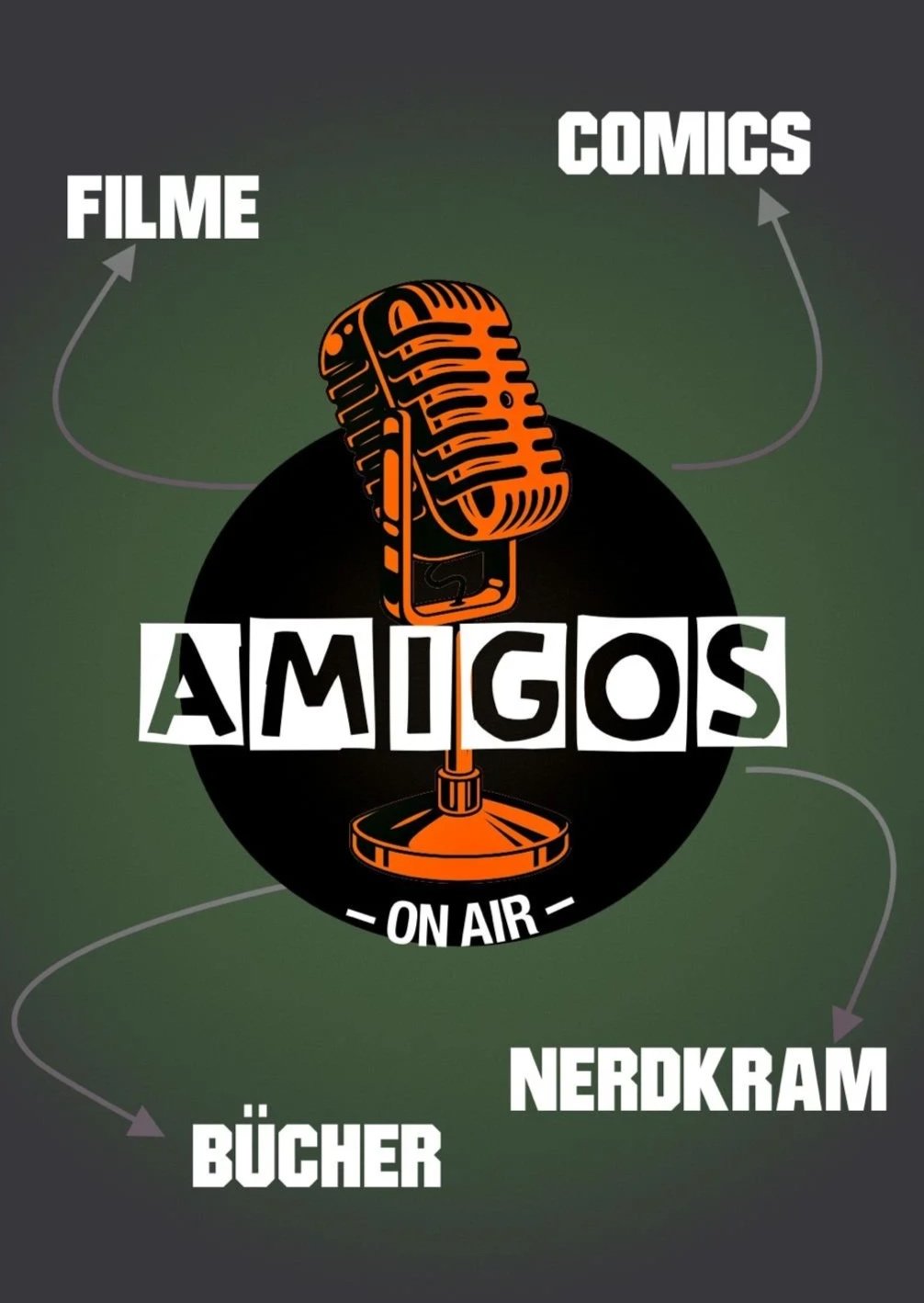 Amigos on Air, Podcast, Nerdkram, Nerdzeug, Autoren Amigos, Nerd Podcast, Filmpodcast, Buchpodcast, Comicpodcast