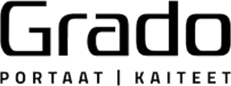 Grado-yrityslogo, jossa teksti 'PORTAAT I KAITEET' selvänä