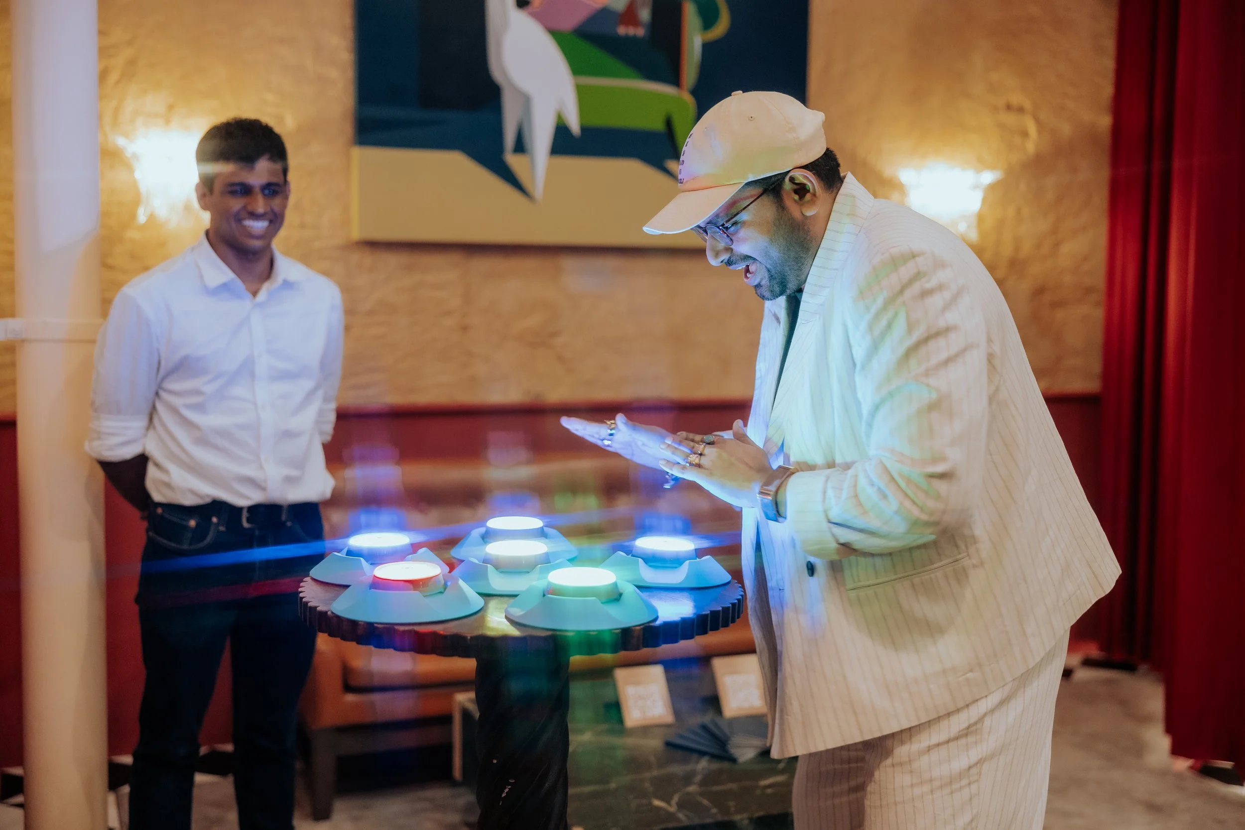 The Elyx reaction test drawing guests between conversations