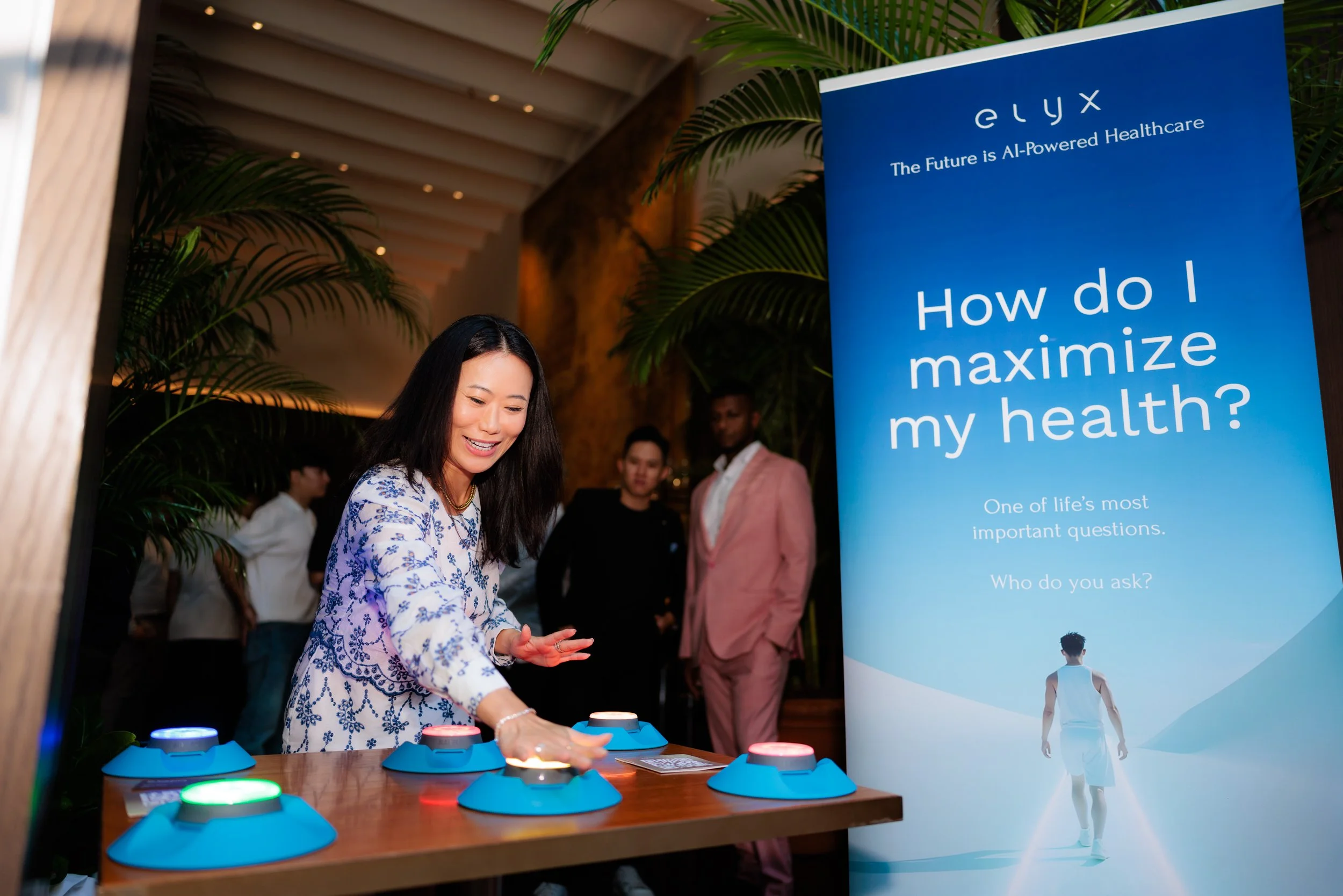 The reaction time test drew eager participants throughout the event