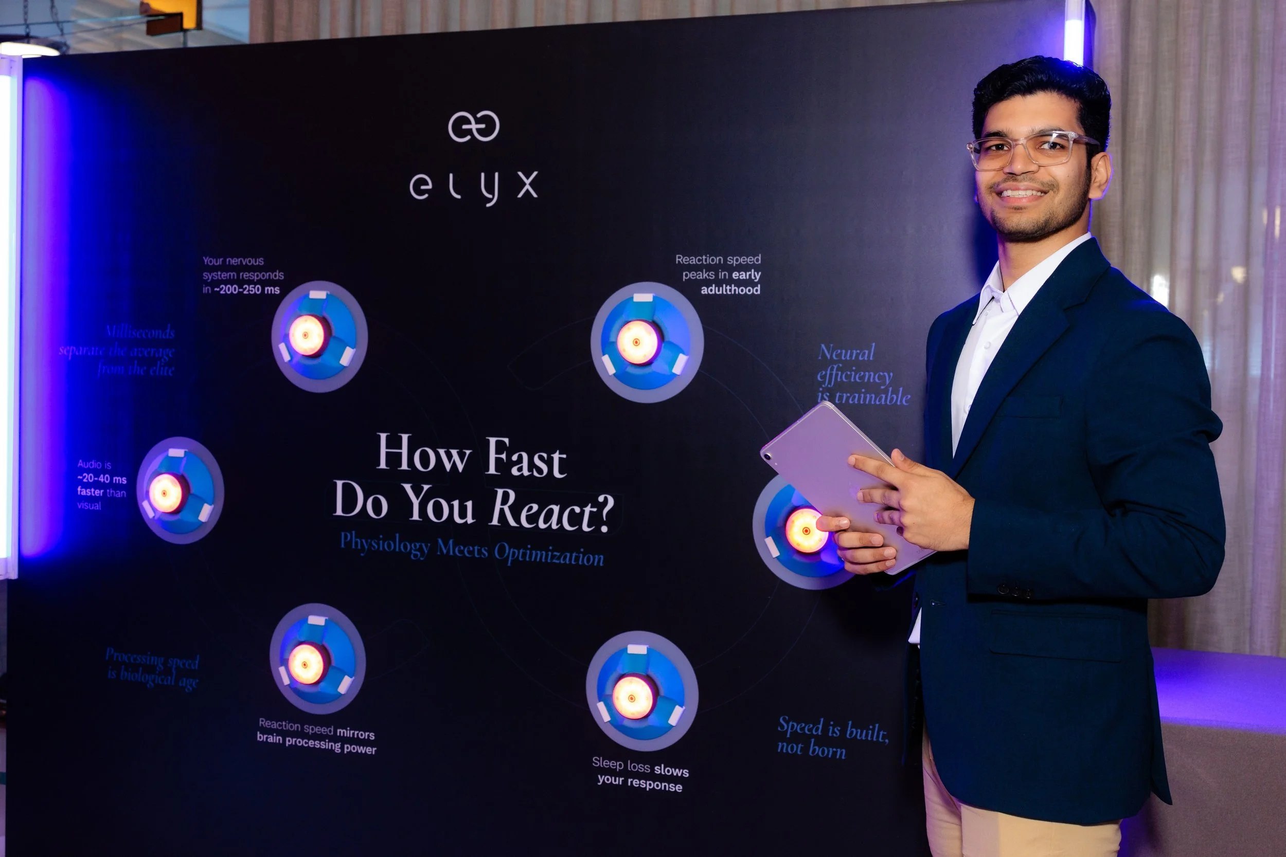 The Elyx Reaction Time Test Wall