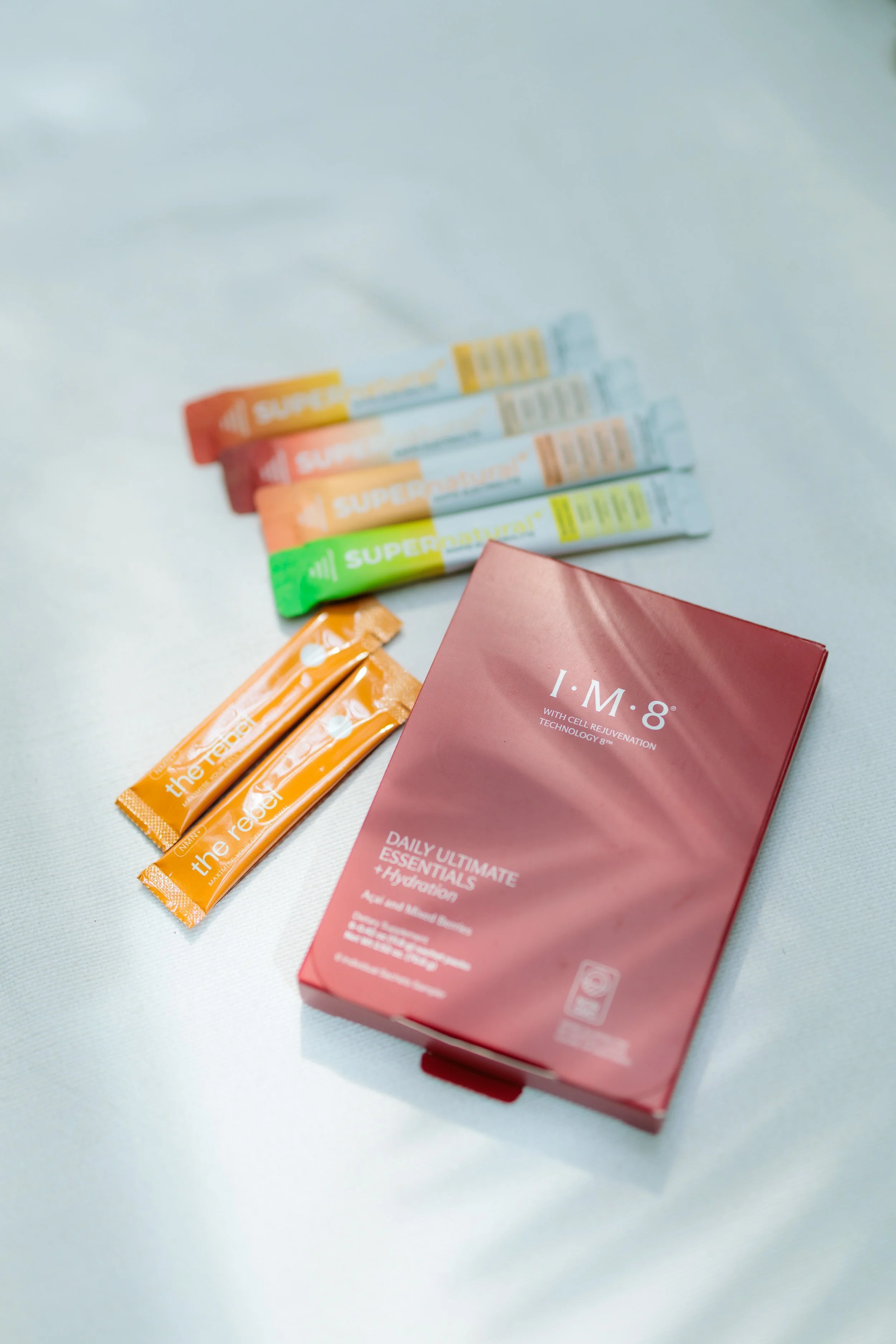 Guests received curated supplement sachets