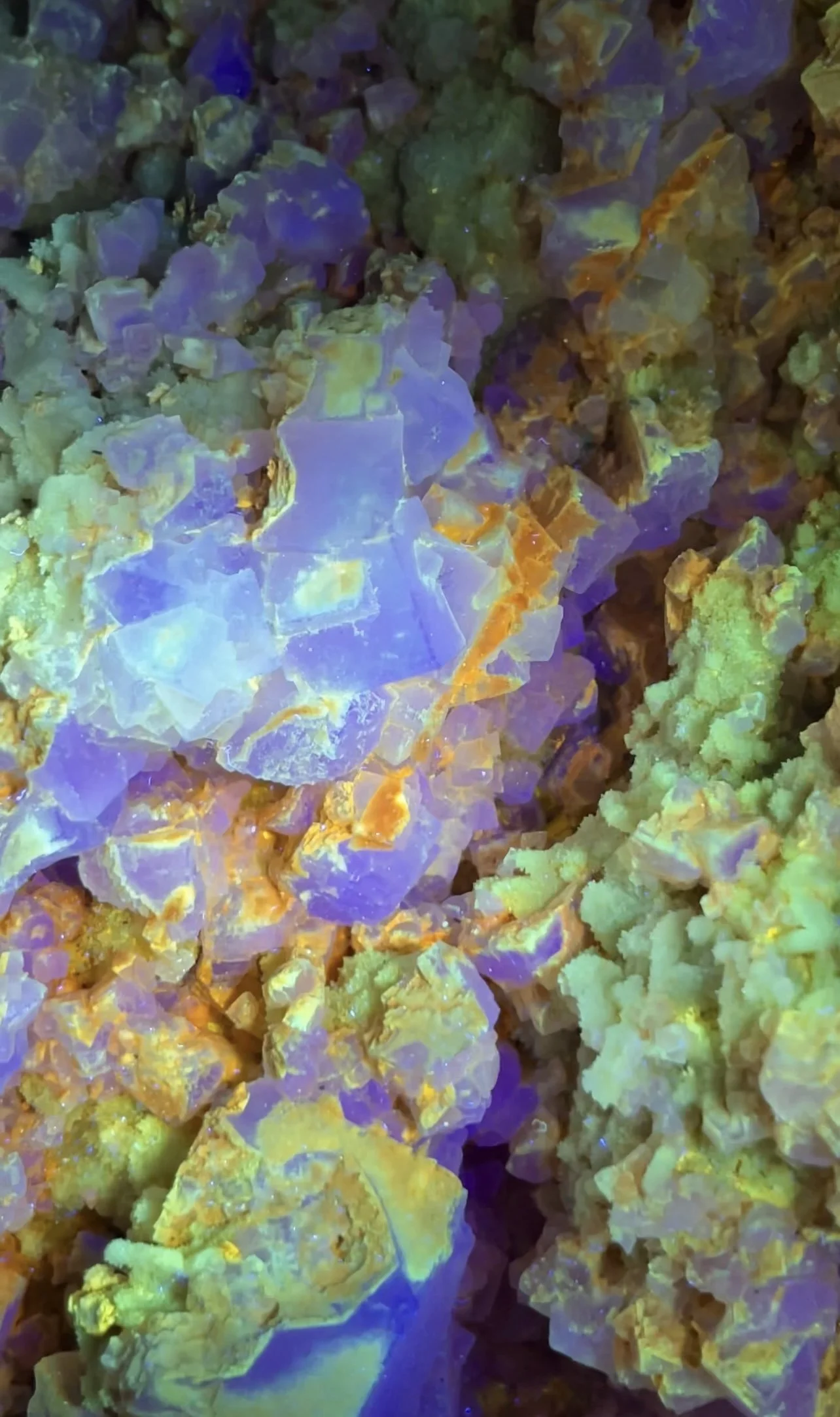 Yellow Calcite on Limestone Matrix, Guizhou, China