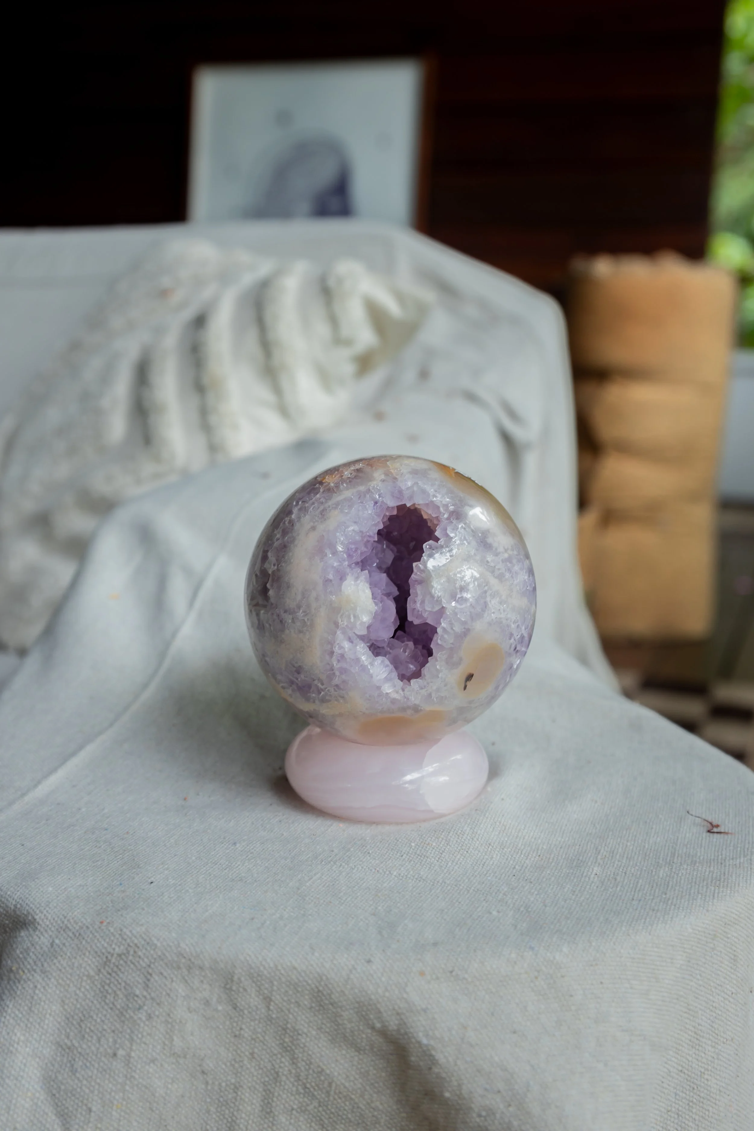 Pink Amethyst Sphere, Brazil