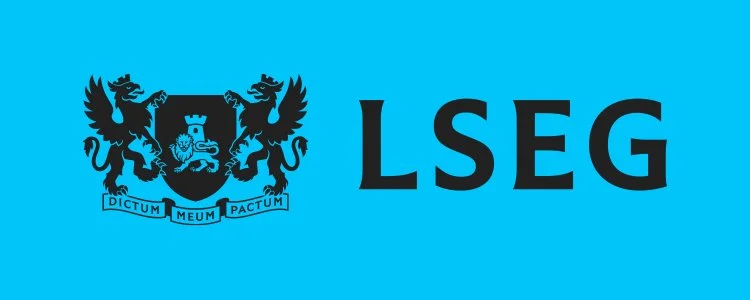 London Stock Exchange logo on a blue background.