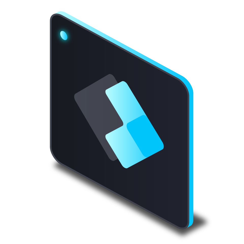 A digital illustration of the Microsoft Power Apps icon.