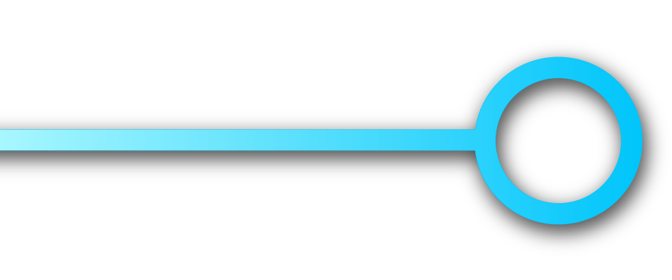 Illustration of a line with an open circle at one end, depicted in blue.