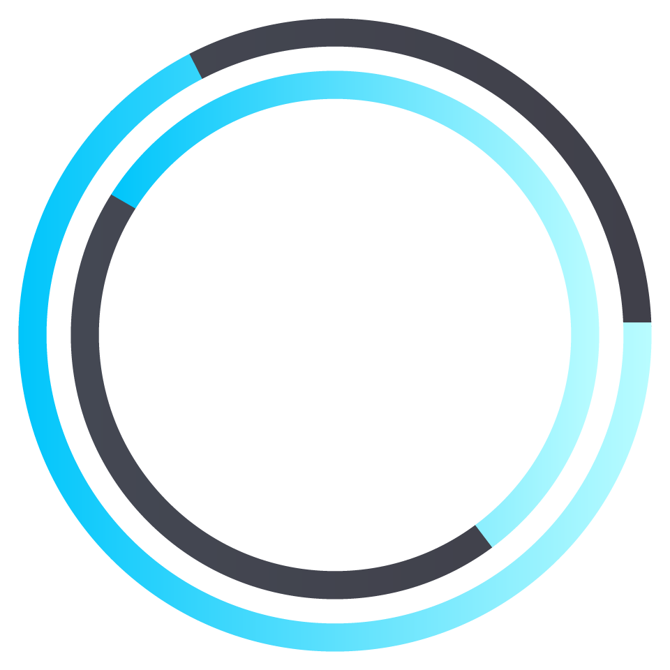A digital illustration of light blue and dark blue circles.