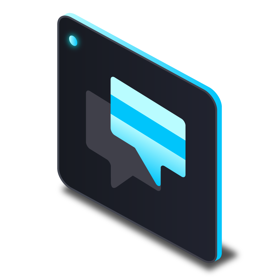 A digital illustration of the Microsoft Power Virtual Agents icon.
