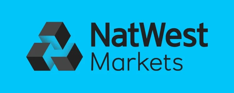 NatWest Markets logo on a blue background.