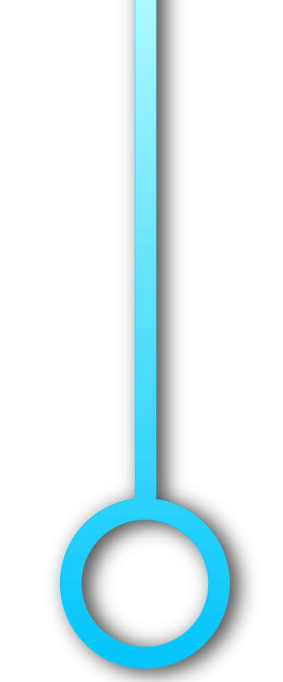 Illustration of a line with an open circle at one end, depicted in blue.