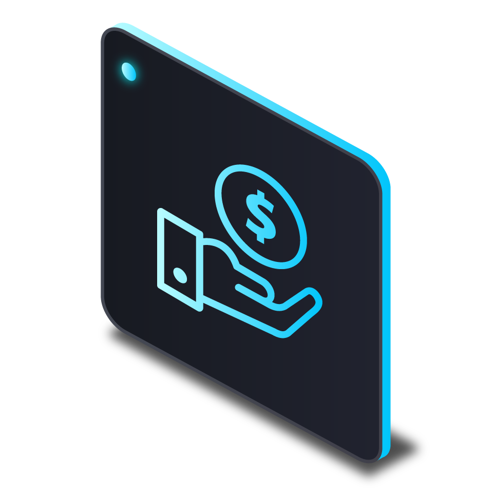 Digital illustration of a hand holding a coin with a dollar sign, with a dollar bill in the background, representing financial transactions or online payments.