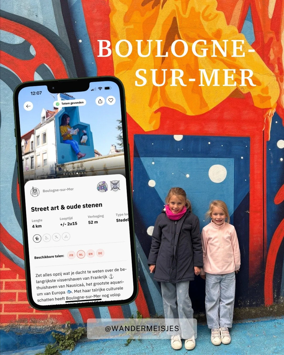 Nieuwe ontdekking&hellip;🕵️ De Totemus-app! 

Wij trokken met de meisjes door Boulogne-sur-Mer voor een gratis speurtocht langs oude stadsmuren, kleurrijke street art en geheime hoekjes. 😍
Onderweg raadsels oplossen, Toteez verdienen &eacute;n flin