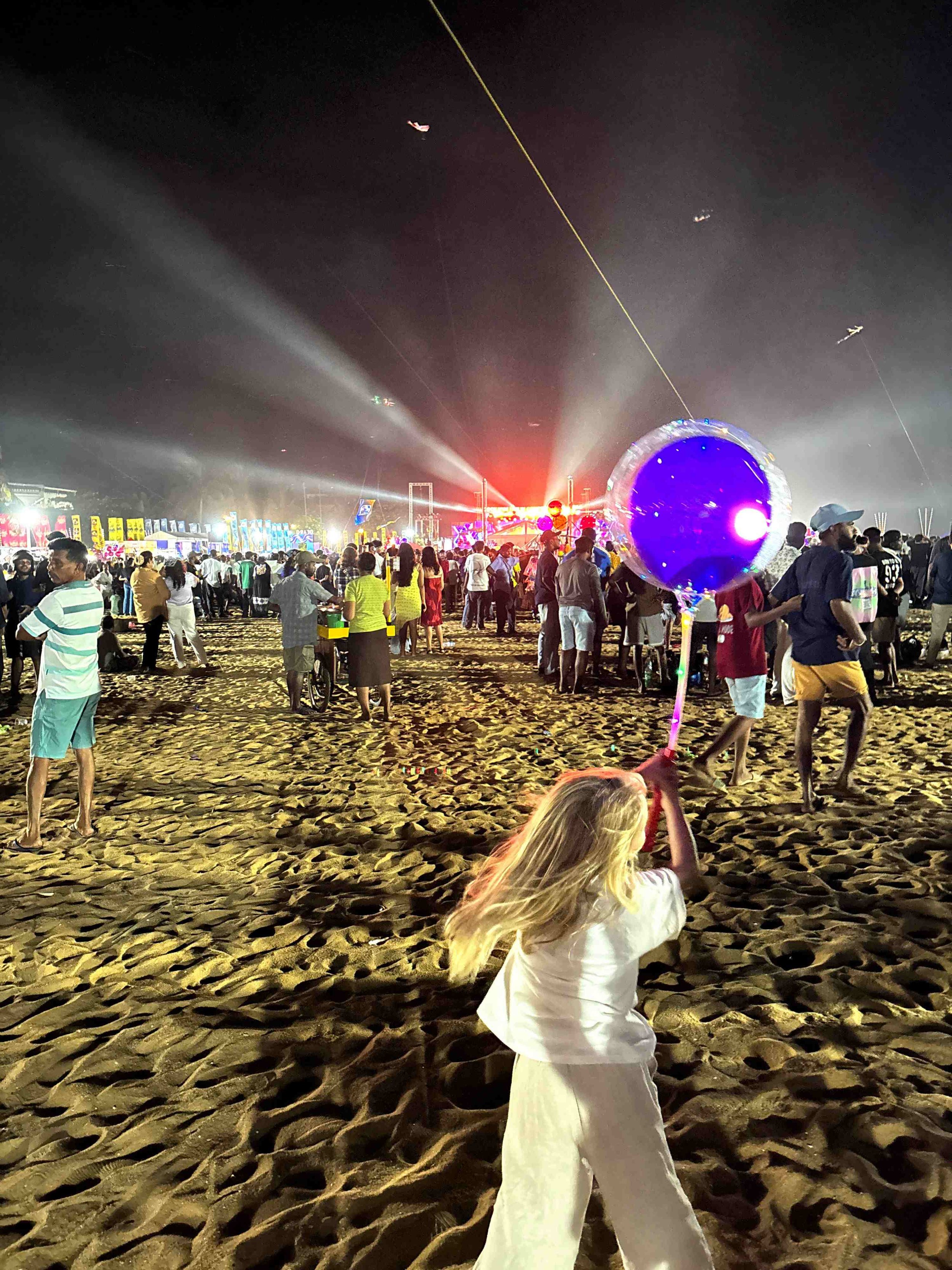 Strandfeest in Negombo, Sri Lanka