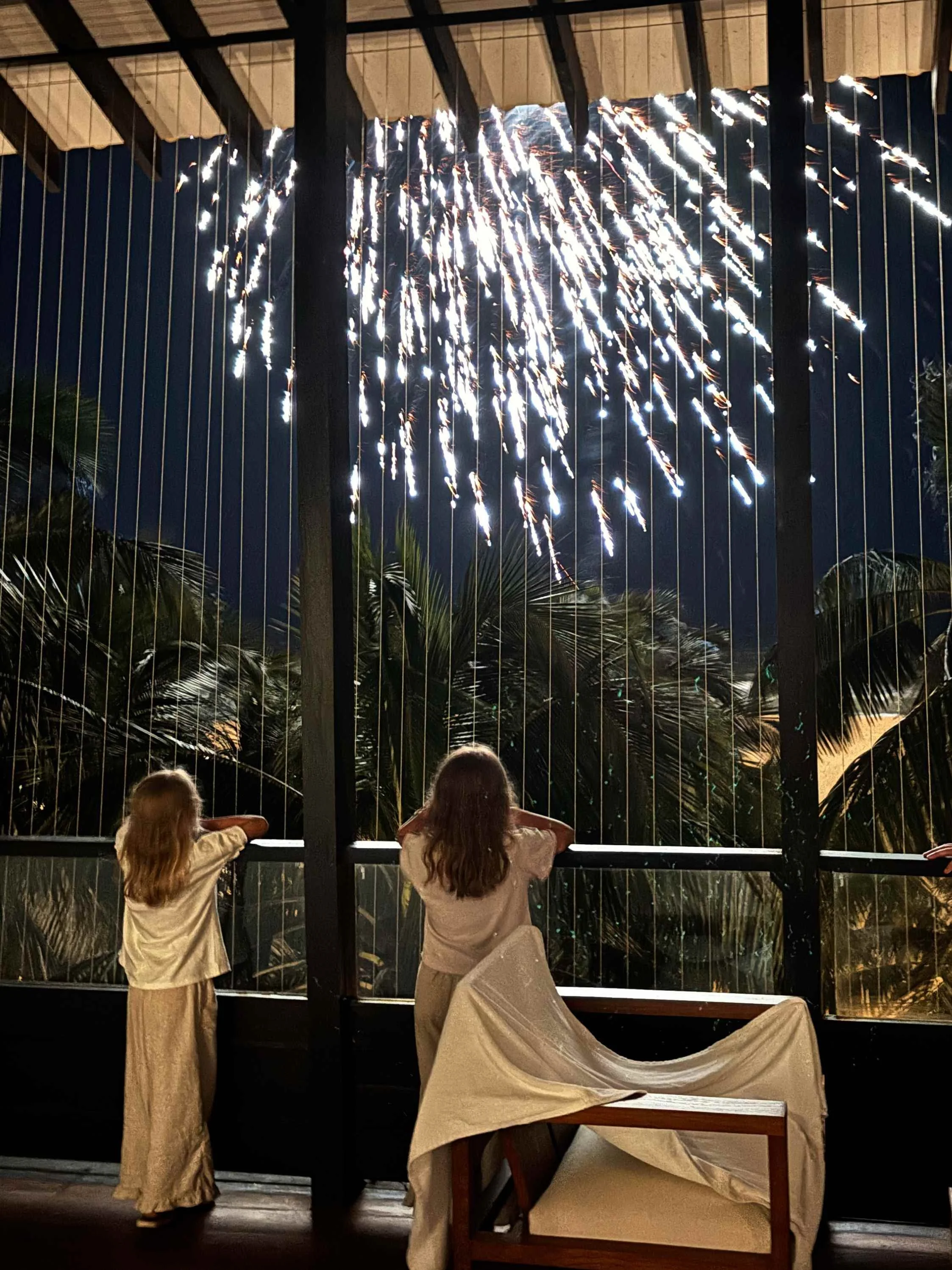 Vuurwerk boven Negombo, Sri Lanka