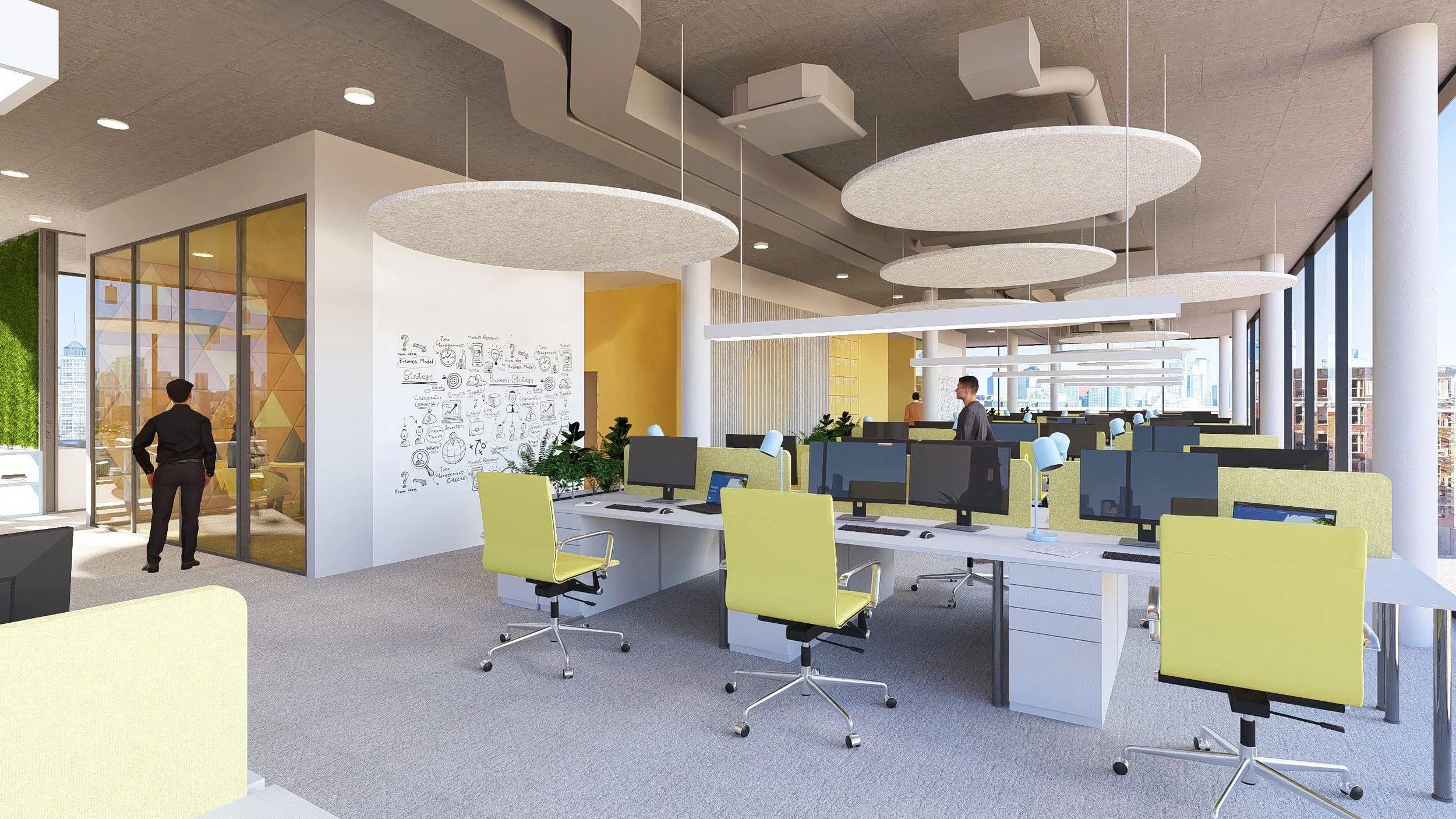Modern office space design.