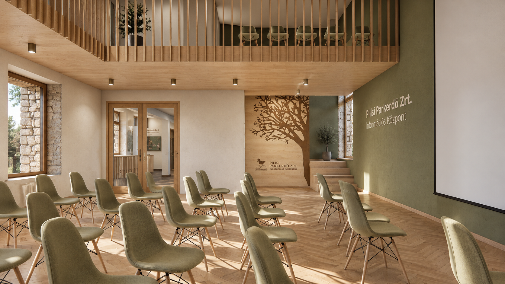 Conference room with natural inspired design
