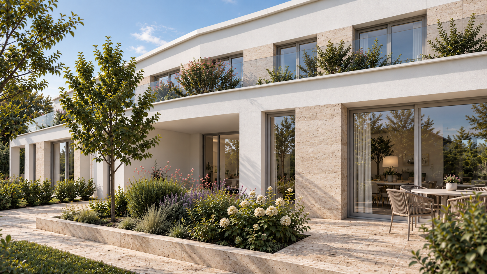 Modern residential building inspired by mediterran.