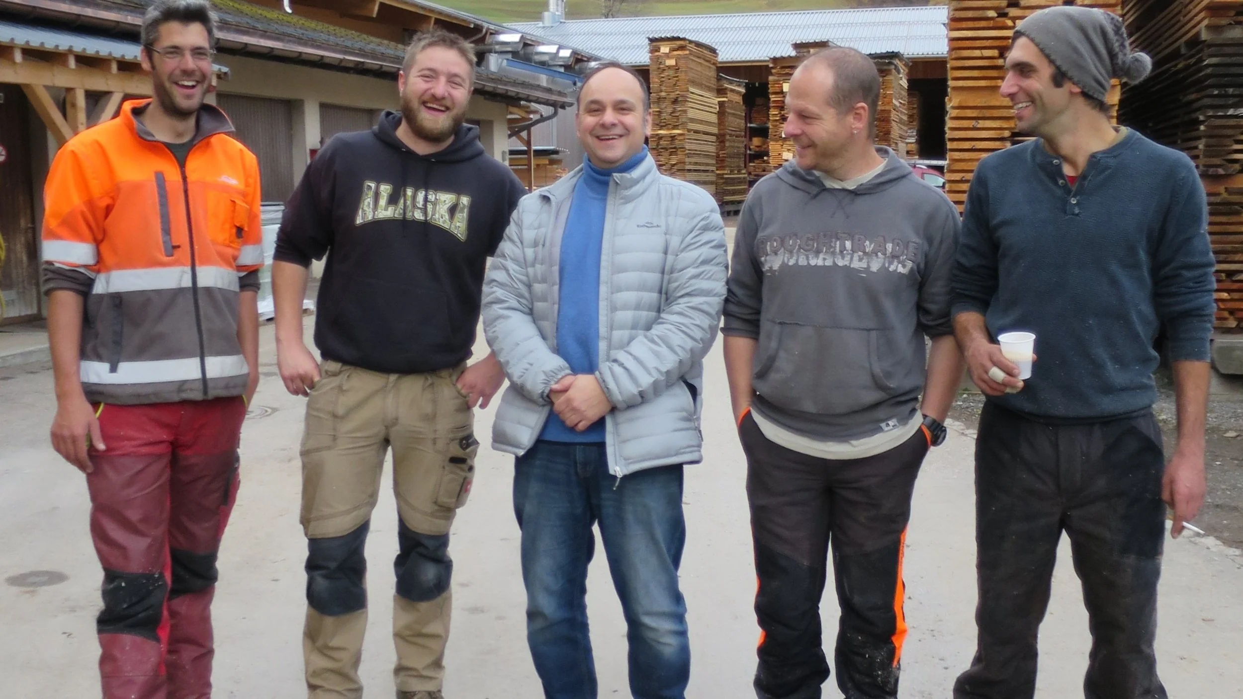 At Florinett in Switzerland. from left 
Juri, Richard, Jim, Franz, Emiliano.