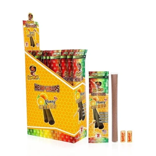 Honeypuff Hemp Wraps Citrus (orange) flavour pack