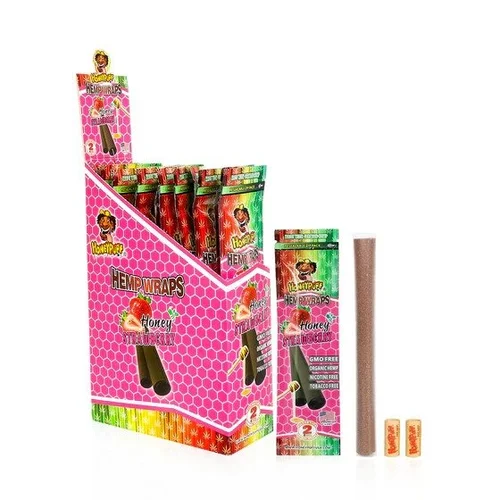 Honeypuff Hemp Wraps Strawberry flavour pack