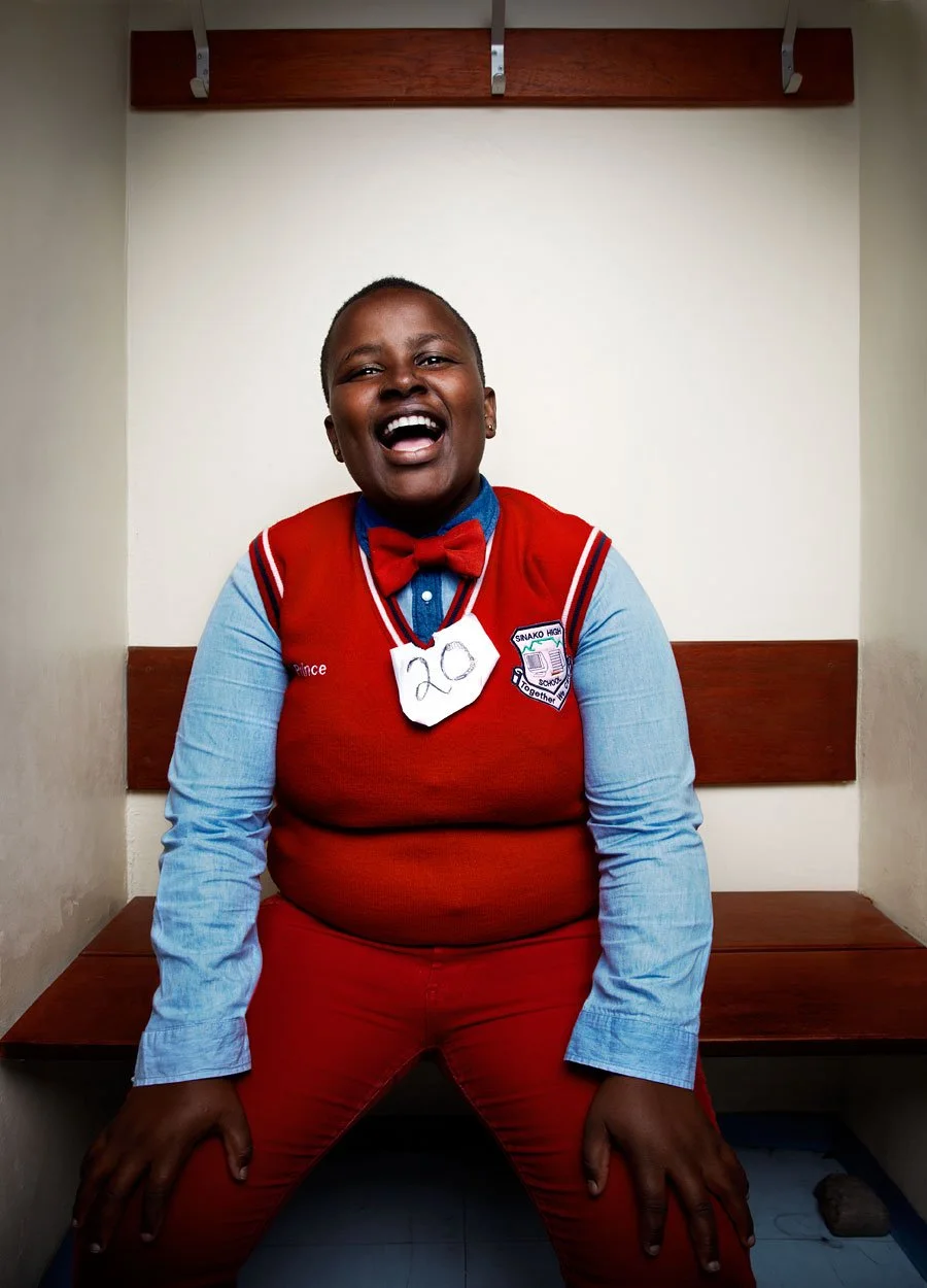 Inga, backstage, Miss Lesbian beauty pageant, Khayelitsha, South Africa, 2012.