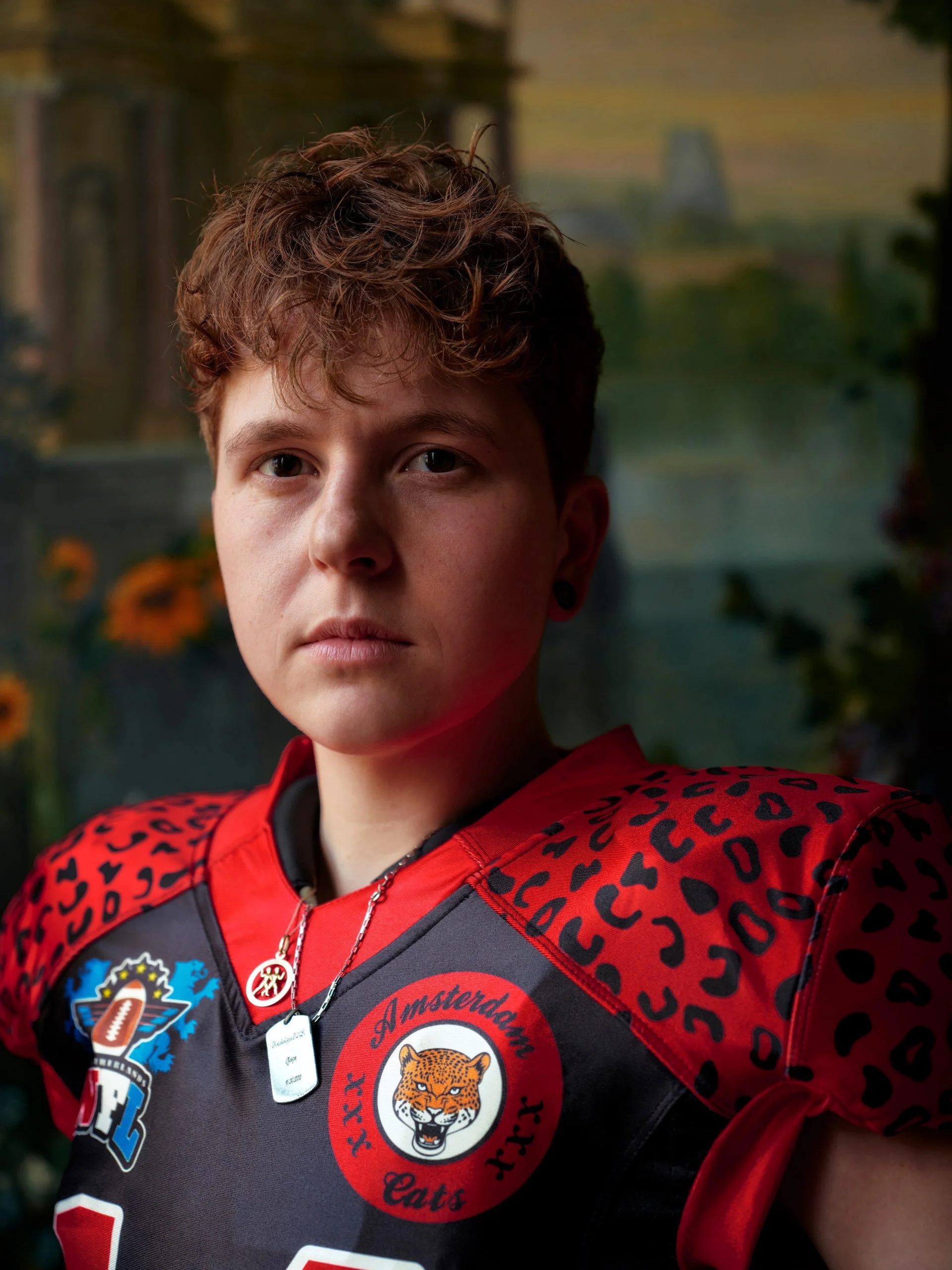 Amsterdam Cats quarterback Dominique, House van Brienen, Amsterdam, NL, 2023.