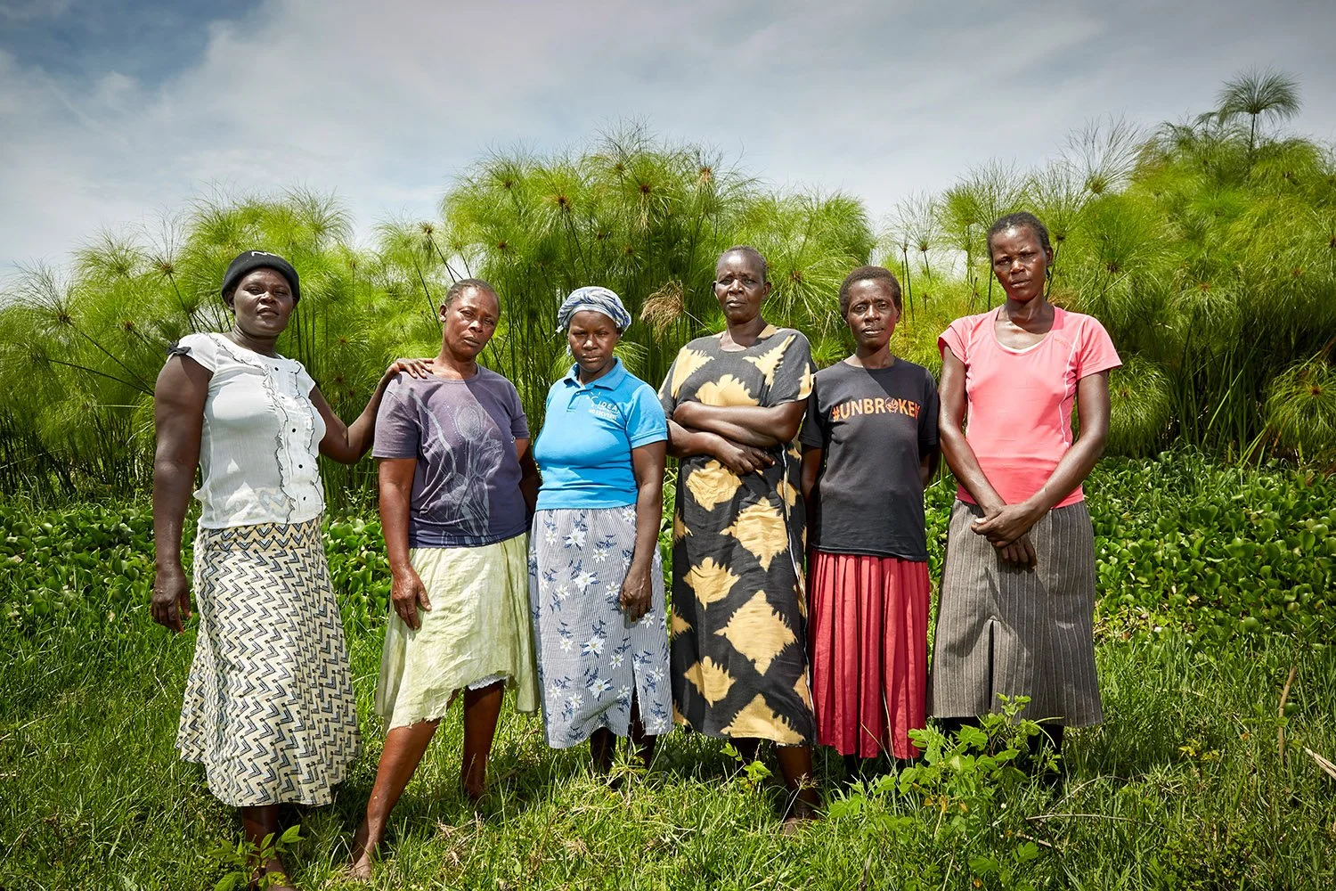 From left to right: Rebbeccah, Alice, Lorine, Justine, Rose and Naomy, members of the No Sex For Fish cooperative, Nduru Beach in Kisumu, Lake Victoria, Kenya, 2019.
Even though some of their boats are now grounded, these women are part of the pione