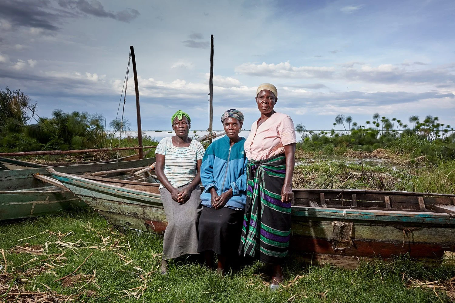 From left to right: Ester, Cornelia & Risper, Sangorota Beach, Kisumu, Kenya, 2019.