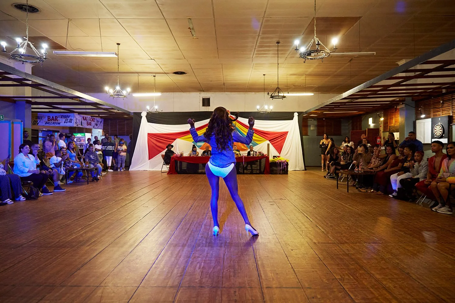 Miss January on stage, 2022