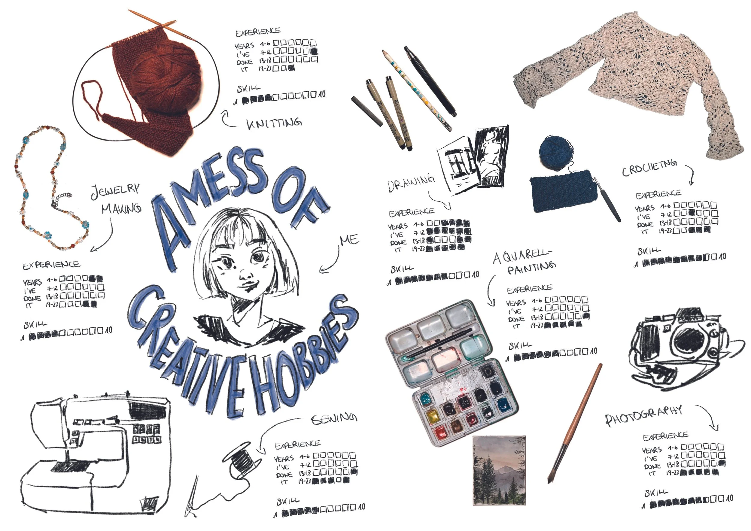 A mess of creative hobbies