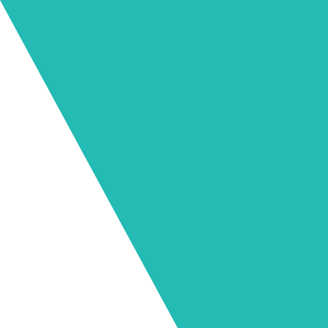 A large black and teal triangular shape, with the black triangle on the left side and the teal triangle on the right side.