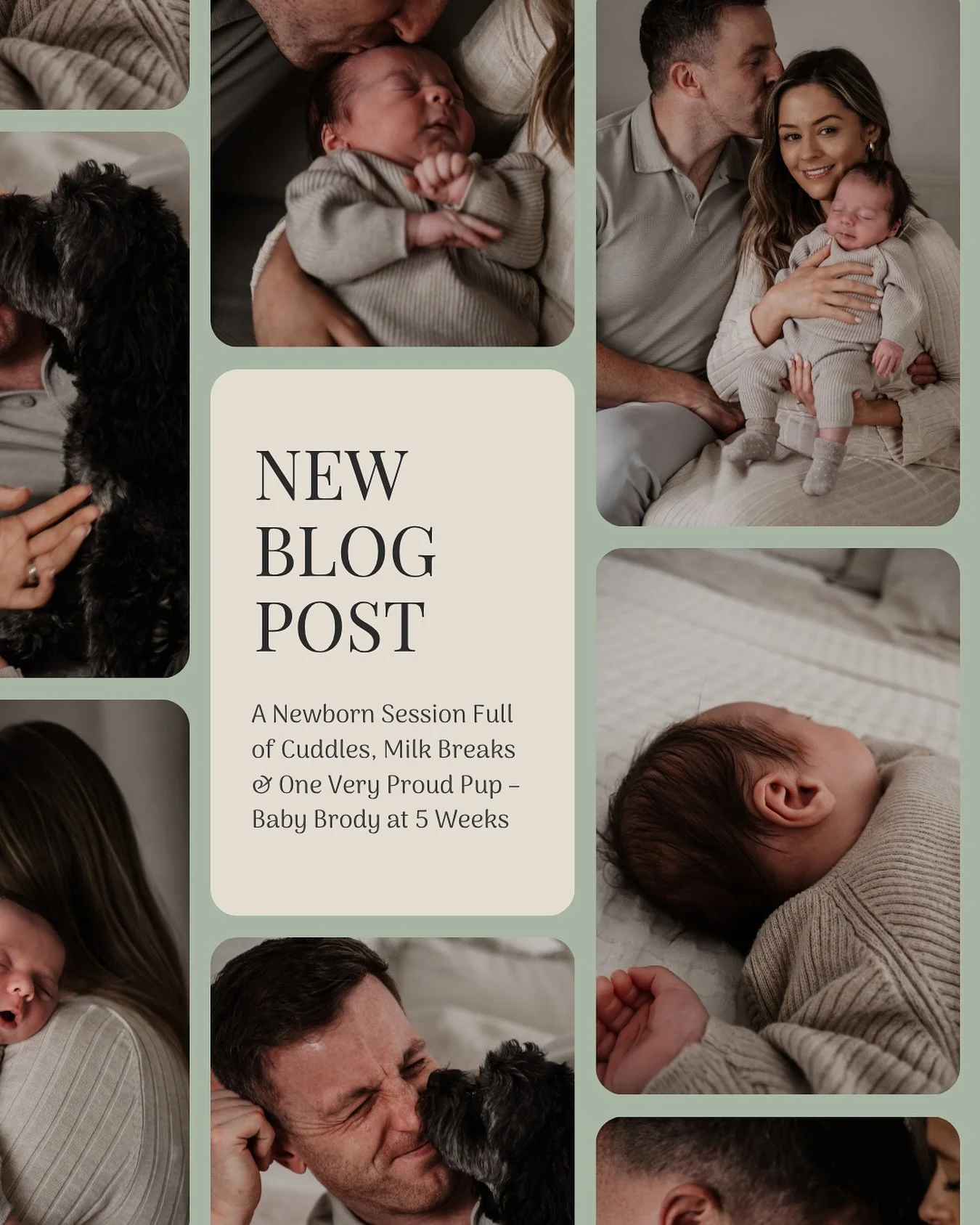 There&rsquo;s something truly lovely about photographing a newborn who&rsquo;s already starting to show a bit of character 💛

Baby Brody was five weeks old when I visited Nadine, Lee, and their gorgeous pup Mia for a relaxed in-home session. It was 