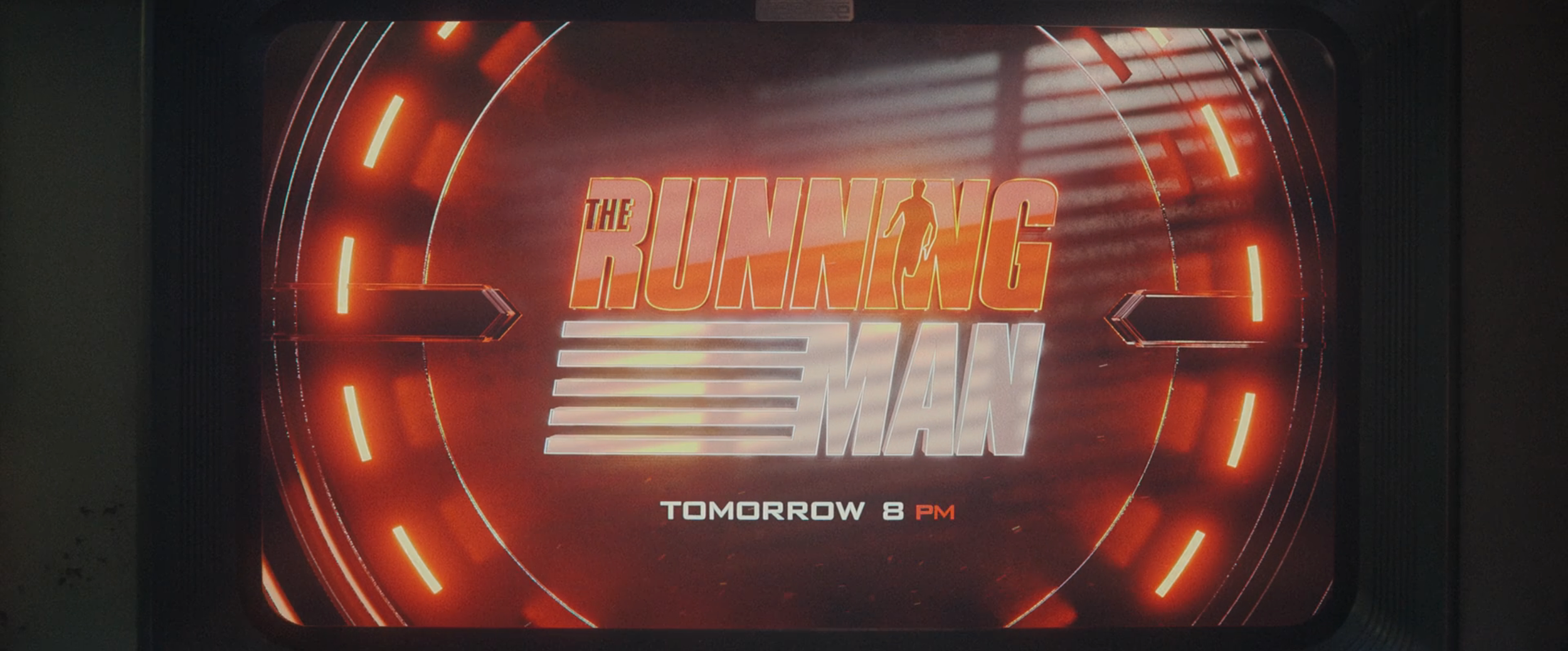 The Running Man logo – seen here in an in-universe trailer animated by 2Fresh. 