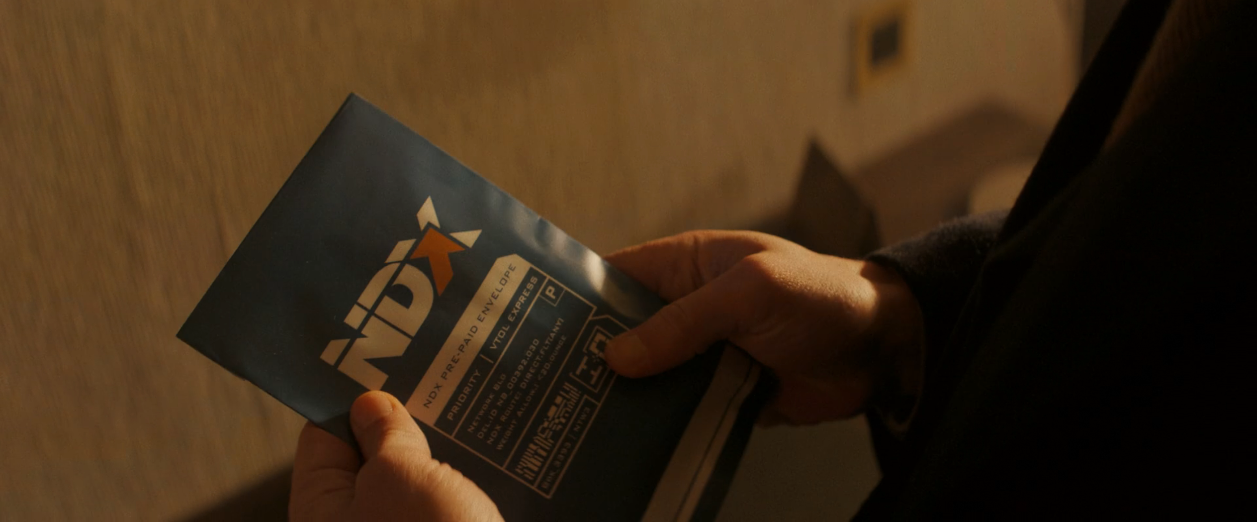 NDX drone delivery envelope – action prop graphic elements