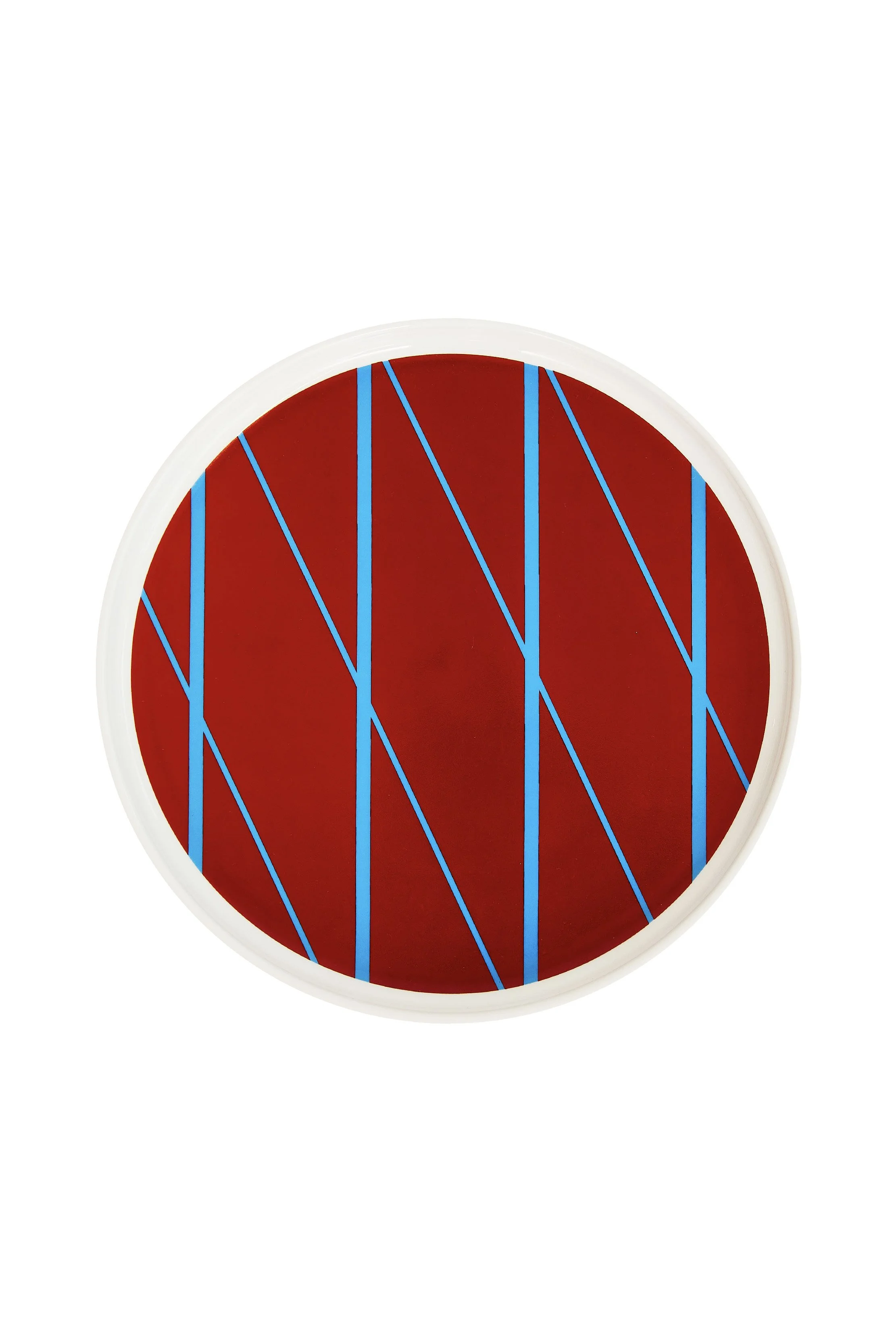 10" Plate - Red & Blue Stripe