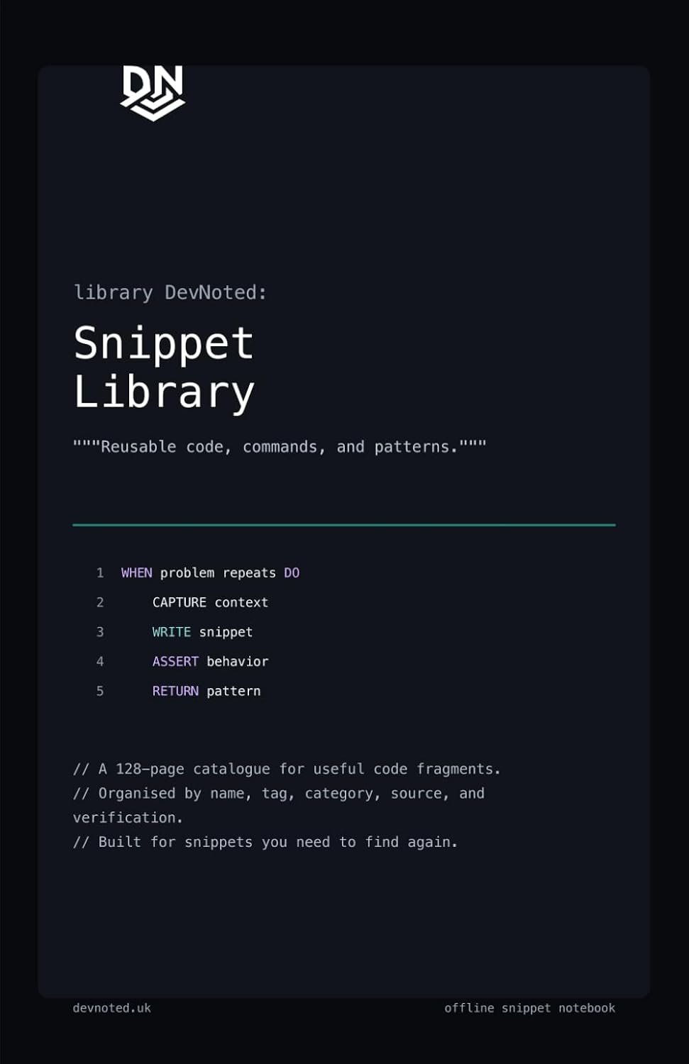 DevNoted: Snippet Library
