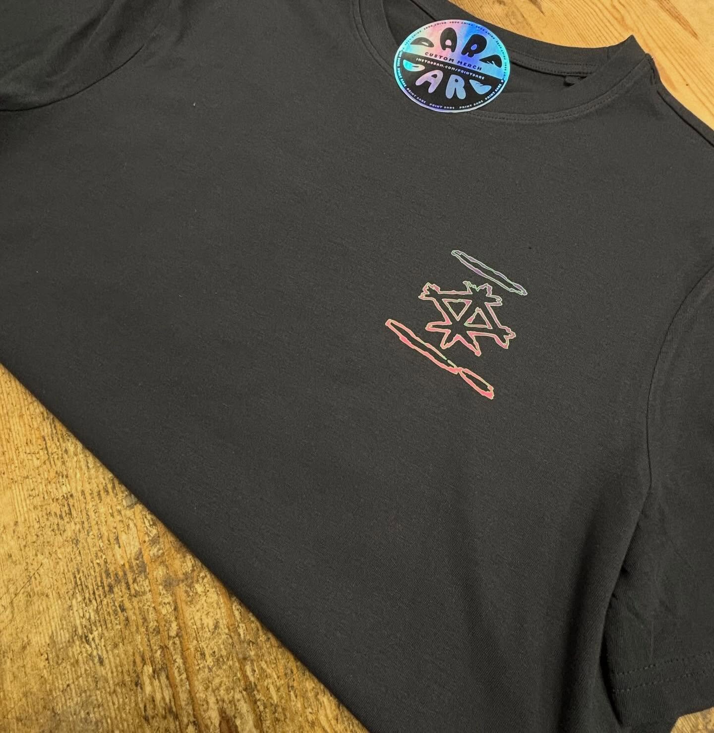 @lukedenning making his own shirts again, why not when you have your own designs and we have access to garments and accessories of high quality that&rsquo;ll match your tastes exactly! 

#dtf #manchester #printdare #dtfheattransfer #manchestermerch #