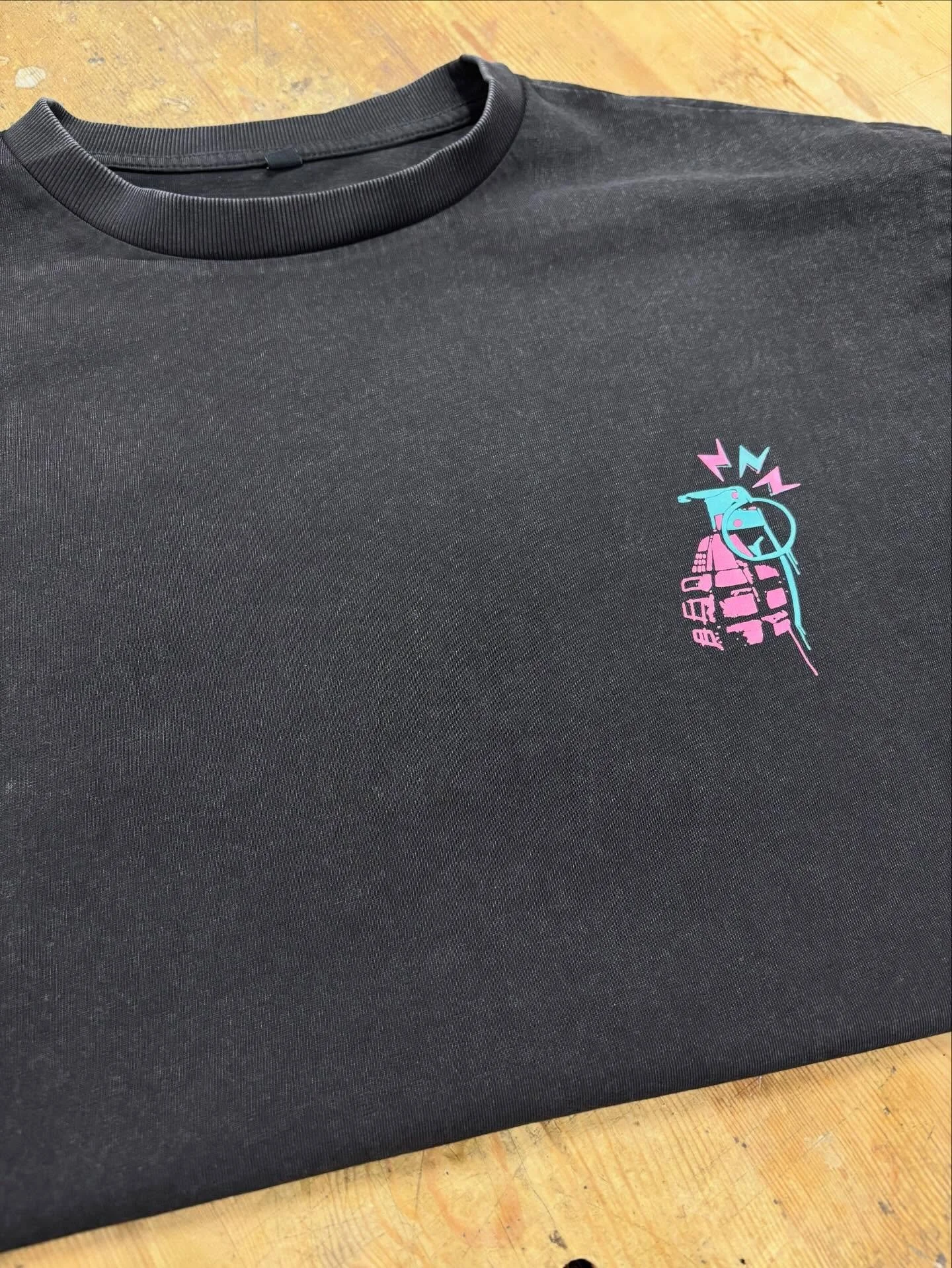 Another fun set of shirts done for @askmybull
Large back and small left chest on an oversized stone washed shirt. Looks great, feels great!
Get you orders in, super quick turn around! 

 #mancmerch #bandmerch #bandmerchuk #manchesterbands #manchester