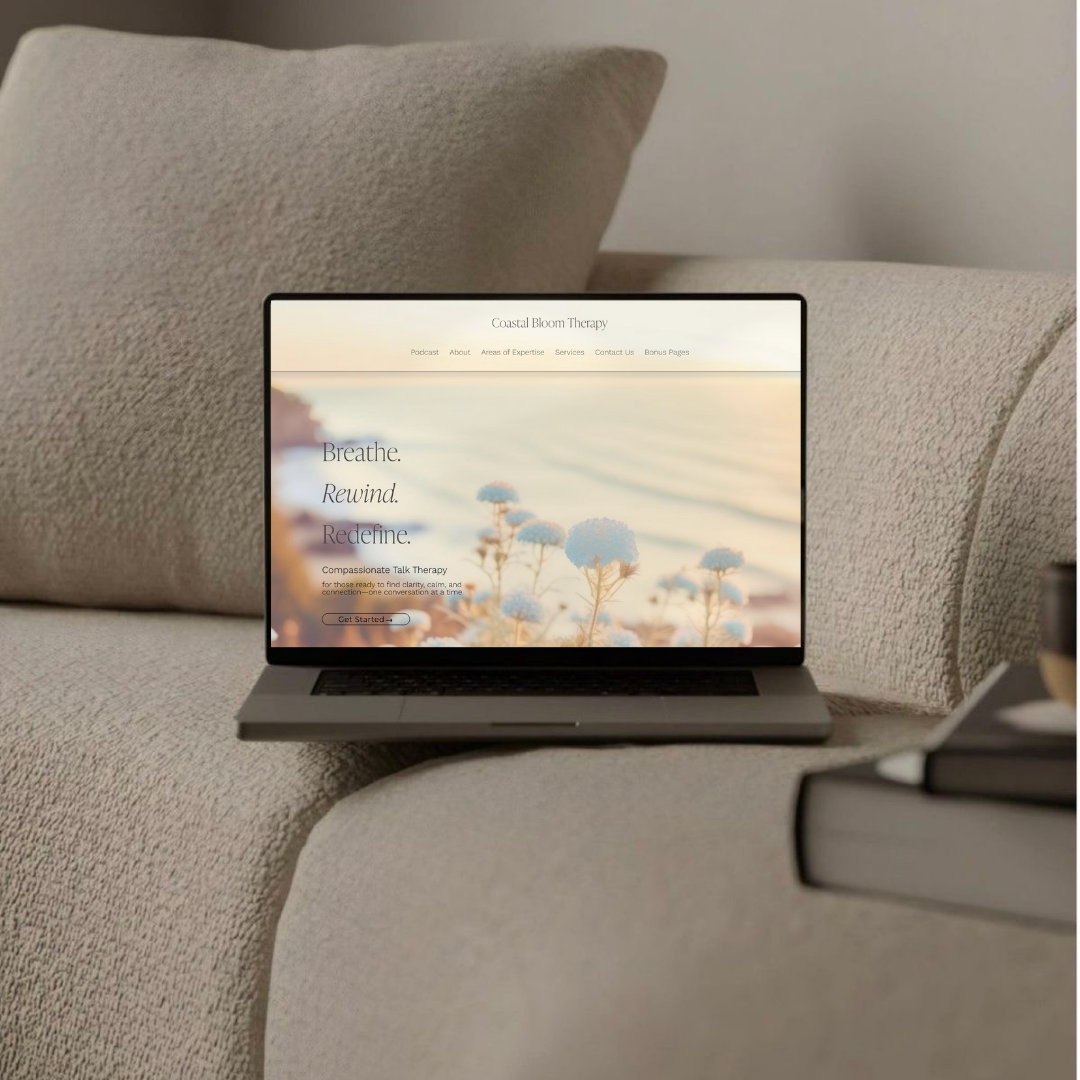 Coastal Bloom | Therapy & Wellness Premium Squarespace Website Template