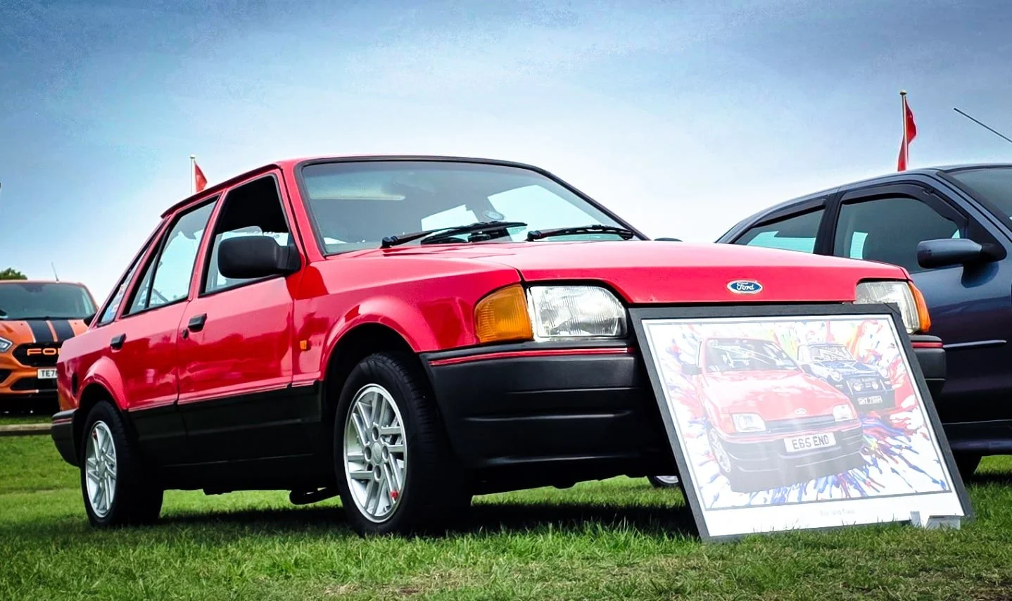 Ellie with my drawing in front @ Ford Power Live last Sunday. 😊