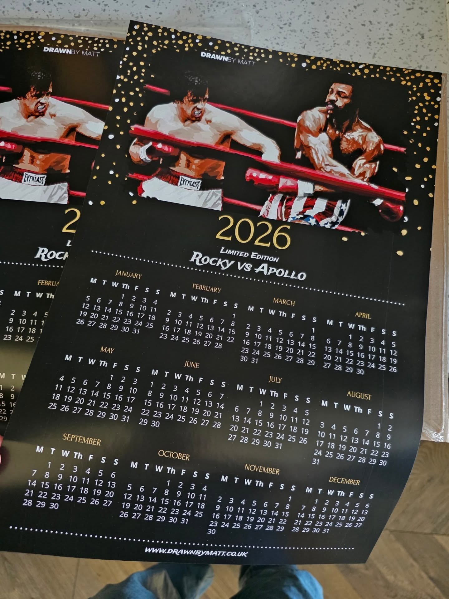 Two calendar orders arrived today with my Rocky drawing. Biased opinion but I really like it. 

Where they're only 170gsm they're not my usual thickness. 

I'm not happy with the price at &pound;15 🤔

I'm reducing the cost down to &pound;12. I know 