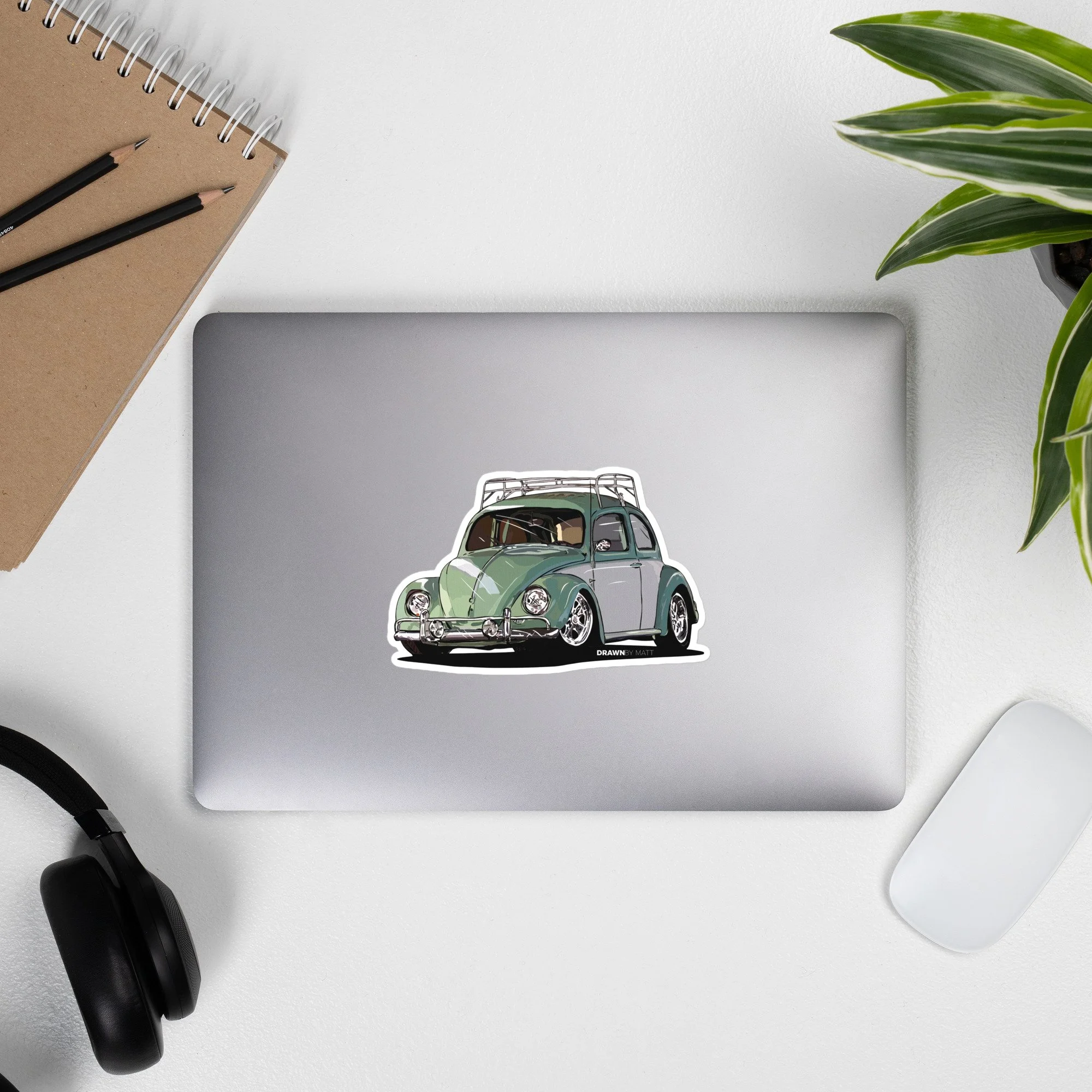 VW Bug - Bubble-free stickers