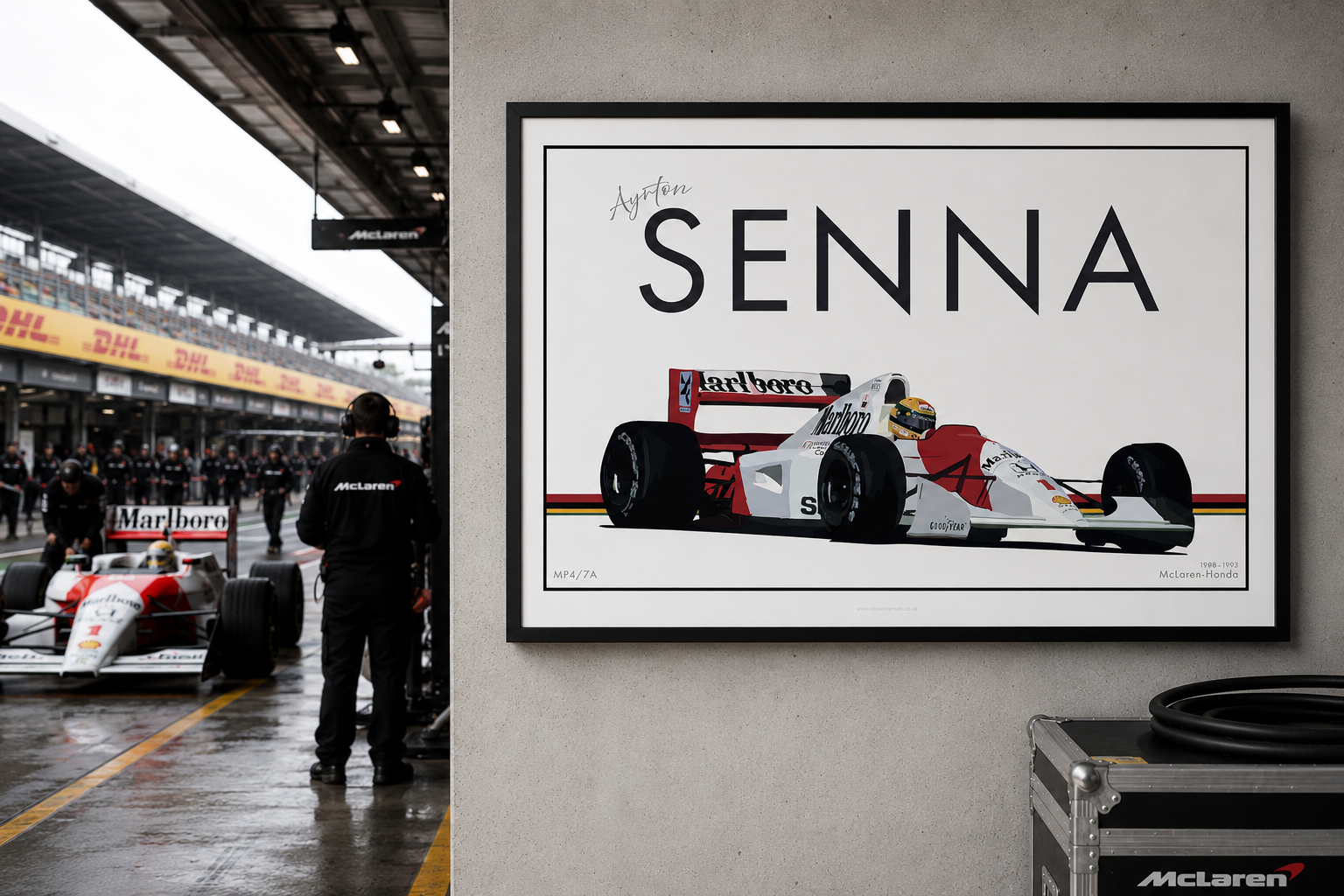 Senna MP4/7A Poster