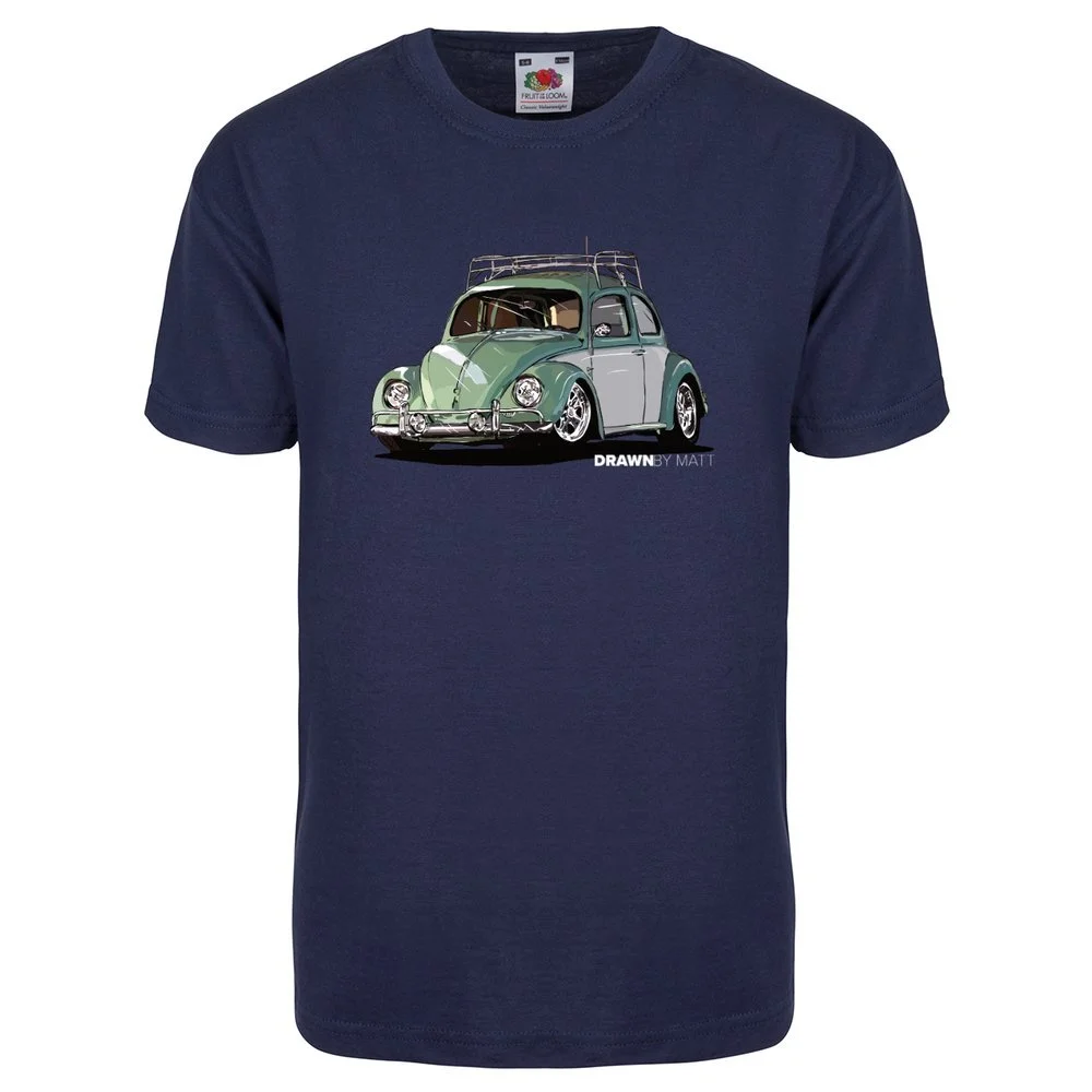 Classic VW Beetle T Shirt Navy.jpg