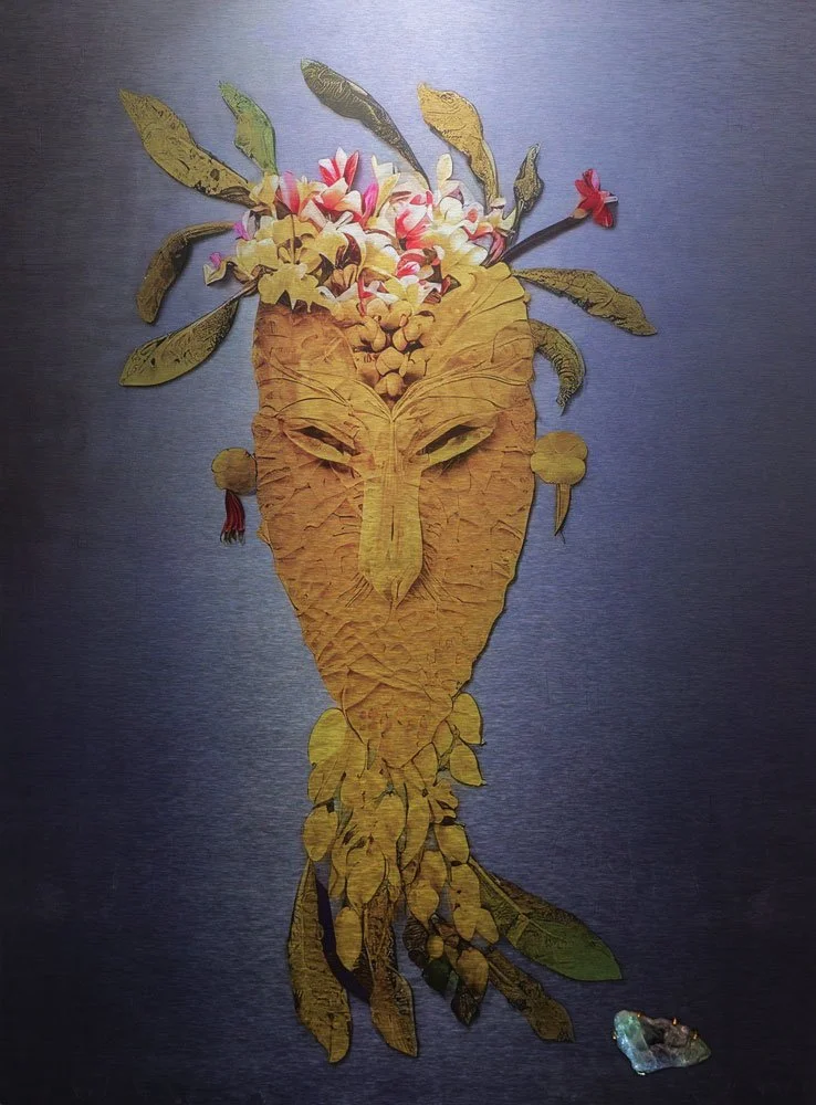 Silence is Gold, 2025, UV print on aluminium Dibond with crystal by Konstantin Grouss